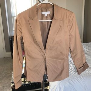 Camel Blazer with Hook Closure